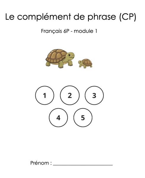Dossier Complément de phrase - module 1 6P