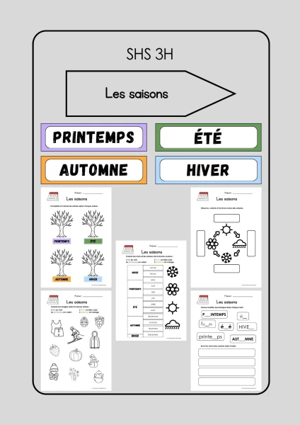 Affiches + fiches : les saisons