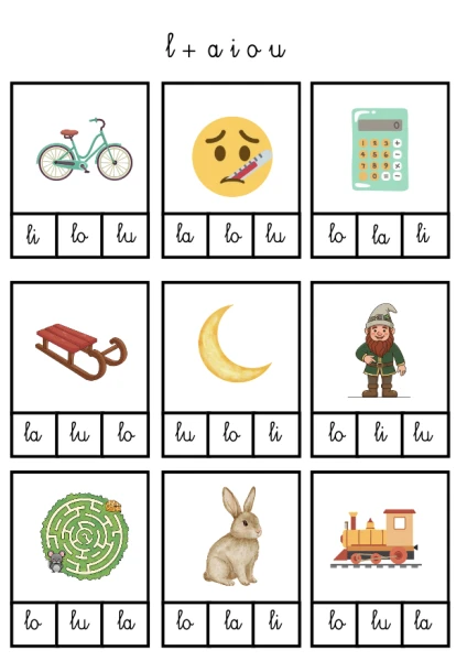 Français 3H - Son L (Cartes à pinces)