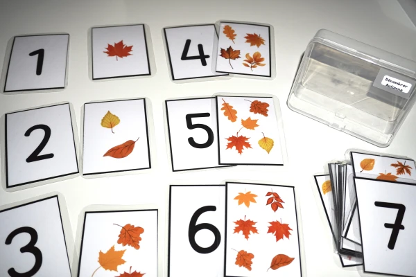 Cartes - Associer nombre et quantité (ateliers automne)