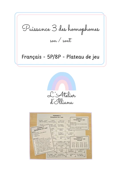 Puissance 3 des homophones (son / sont)