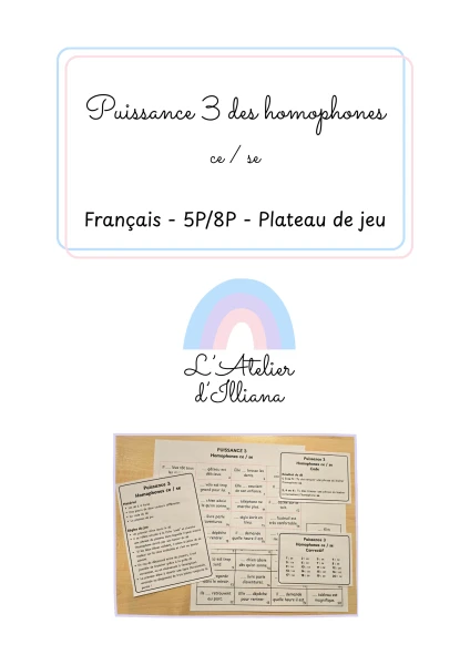 Puissance 3 des homophones (ce/ se)