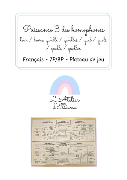 Puissance 3 des homophones (bundle 7P/8P)