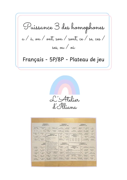 Puissance 3 des homophones (bundle 5P/6P)