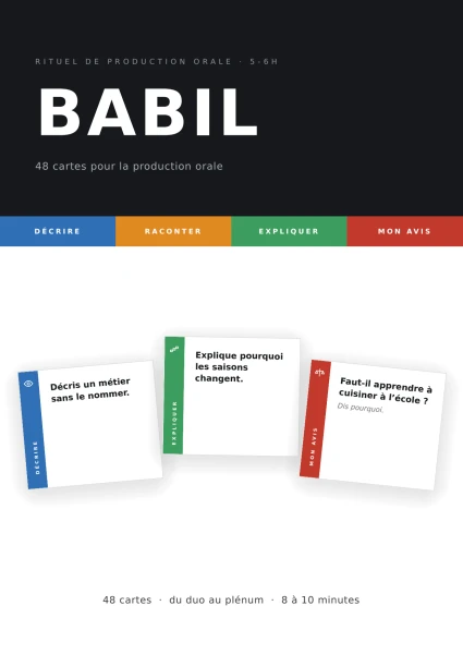 Babil 5-6H : 48 cartes pour la production orale