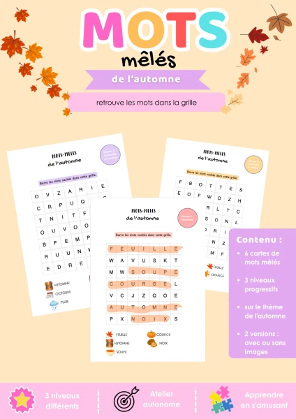 CE – mots mêlés de l'automne