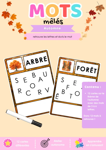 1P-2P – mots mêlés de l'automne
