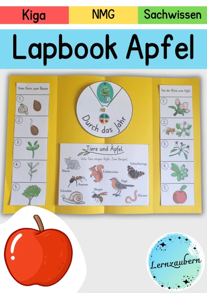 Lapbook Apfel für den Kindergarten