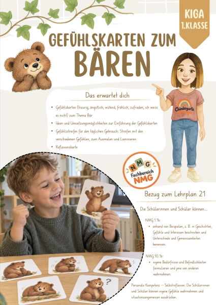 Gefühlskarten zum Thema Bär