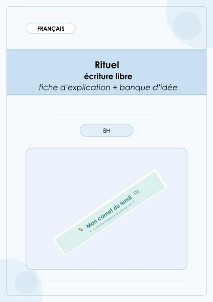 Français - 7/8 - rituel