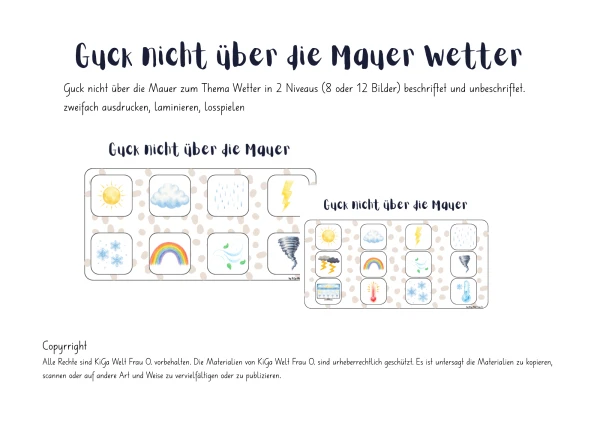 Guck nicht über die Mauer Wetter