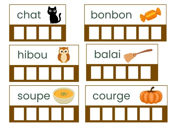 Copie de mots sur Halloween