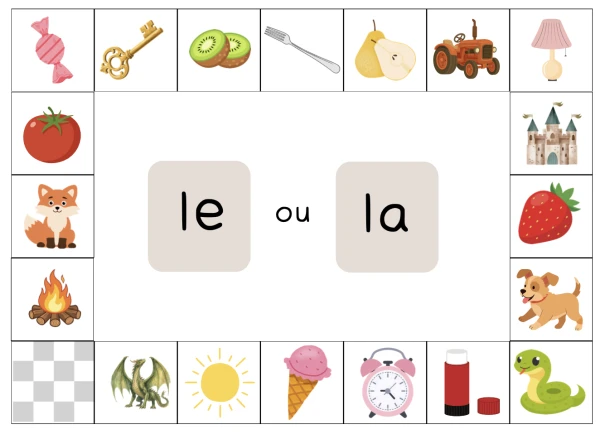 Le ou La ? 2 plateaux de jeu