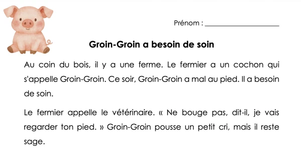 son oin, lecture et compréhension