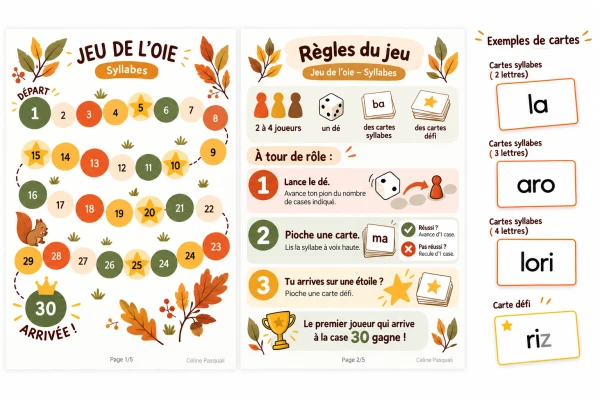 jeu de l'oie temps 1 3H