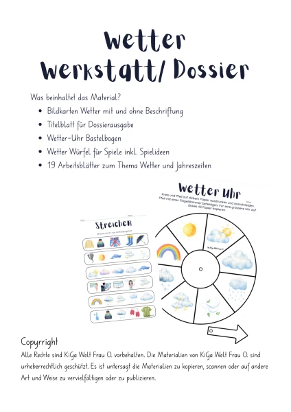 Wetter und Jahreszeiten Werkstatt/ Dossier