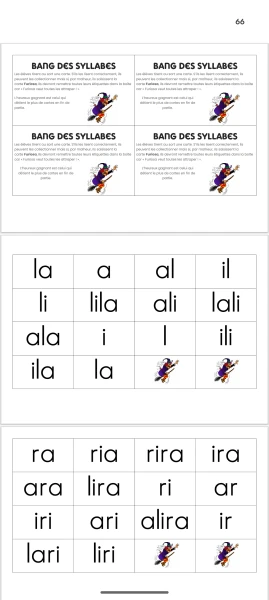 Bang des syllabes - 3P - temps 1