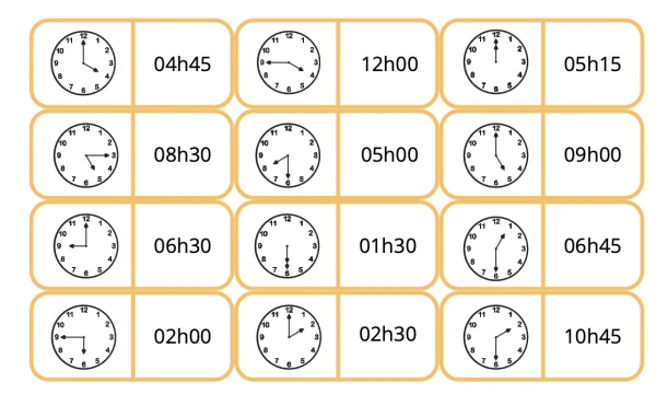 domino des heures