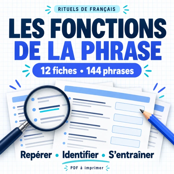 Les fonctions de la phrase – 12 fiches de rituels de grammaire