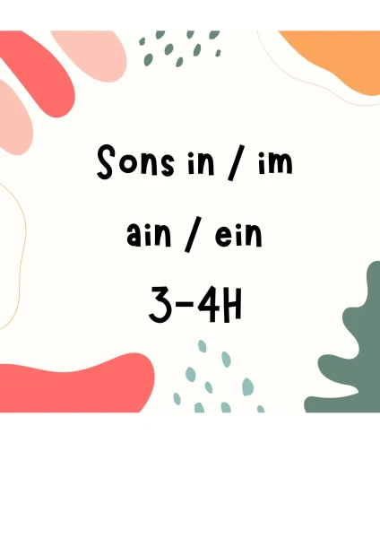 Lecture Sons in / im et ain / ein