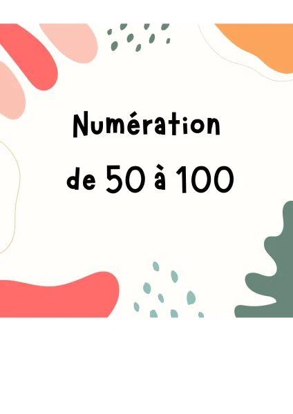 Numération de 50 à 100