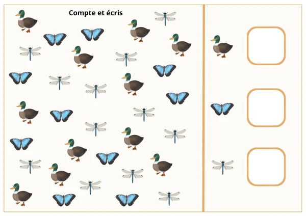 Compte et écris jusqu’à 12