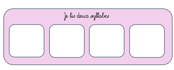 Je lis deux syllabes Temps 1