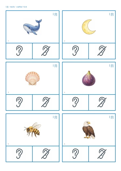 Cartes à pinces son l [l] (temps 1 - 3P)