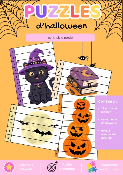 1P-2P – puzzles d'Halloween