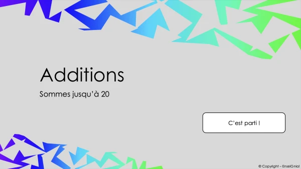Additions / Sommes jusqu'à 20