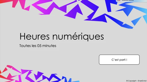 Heures numériques / Toutes les 05 minutes