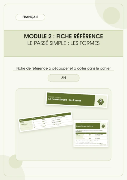 Français - Module 2 - Conjugaison - la forme du passé simple