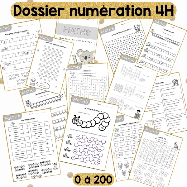 Dossier de numération 4H jusqu'à 200 - lien MER