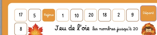 les nombres jusqu'à 20