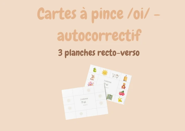 3H - Cartes à pince, son oi