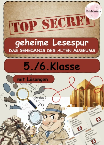 Parcours de lecture pour les classes de 5e et 6e en allemand – Le secret du vieux musée | Roman policier, promotion de la lecture et compréhension écrite