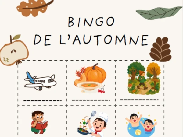 Bingo retour des vacances d'automne