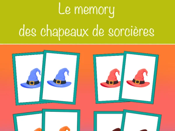 Le memory des chapeaux de sorcières