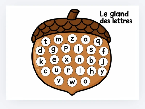Plateaux de lettres - automne