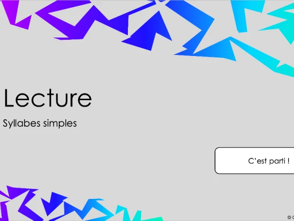 Lecture / Syllabes simples
