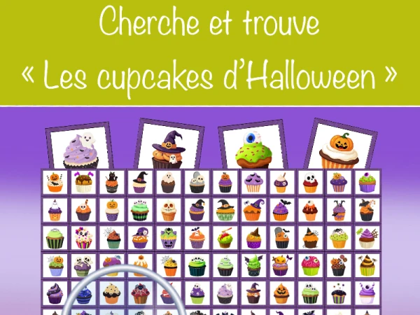 Cherche et trouve "Les cupcakes d'Halloween"