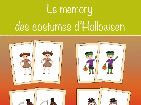 Le memory des costumes d'Halloween 2