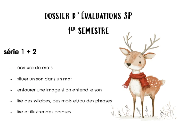 dossier évaluations 3P, 1er semestre, série 1+2