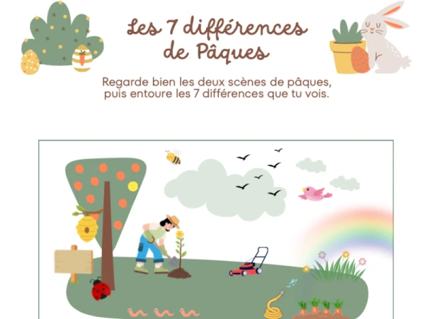 jeu des 7 différences de Pâques