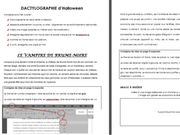Dactylo éducation numérique: Halloween