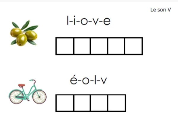 Le son V - lettres mélangées
