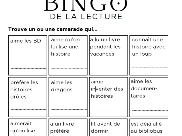 Bingo de la lecture