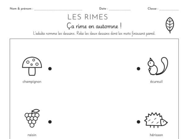 Les rimes, automne