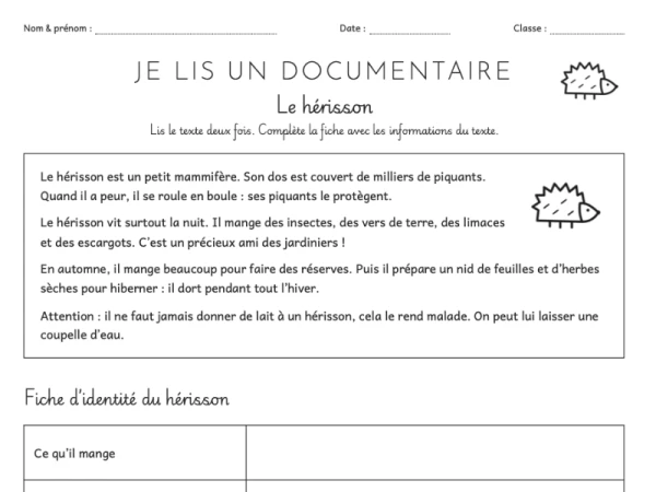 Lecture documentaires