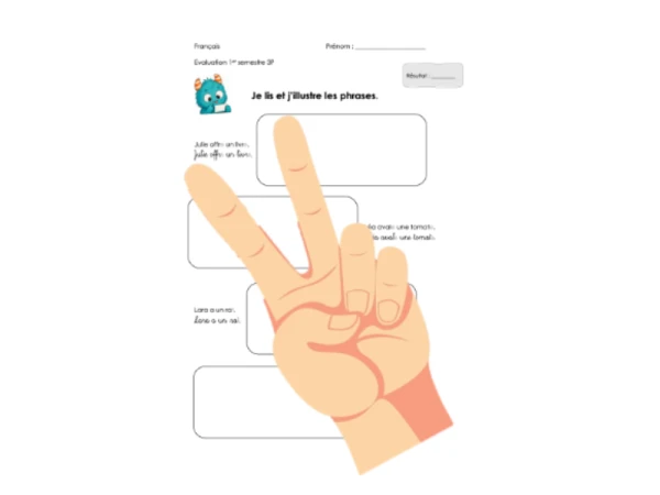 évaluation lecture et illustration, 3P